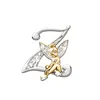 Metal Crystal English Letter Word Brosch ELF Angel Lapel Pina Suit Skjorta Krage Pins Brosches For Women Accessories