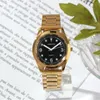 Нарученные часы английский Talking Watch With Alarm Function Date и Time Black Dial Clasp Golden Case Tag-701WristWatches