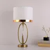 Table Lamps Northern Europe Modern Luxury Foyer Bedroom Study Light Fixture Gold Plated Metal Body E27 Led Bulbs Decor 90-260VTable