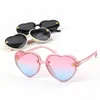 Children's Sunglasses Light Colour Gradual Love Heart Lens Plated Gold Little Bee Baby Girls Sunglass 4 6sl E3