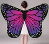 Soft Fabric Butterfly Wings Shawl Fairy Ladies Nymph Pixie Costume Accessory Kids Performance Wings Blue Orange