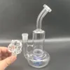 Bong in vetro da 7 a 12 pollici Colori assortiti misti Narghilè Tubi filtranti attorcigliati Rigs Oil Bubbler Pipa ad acqua Bong Ciotola da 14 mm