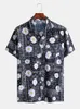 Casual shirts voor heren heren Hawaiiaans daisy patroon geprinte shirt zomers Koreaanse stijl jeugd eenvoudige losse korte mouw top bovenkledingers