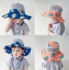 Baby Kids Sun Caps Grenadine Cartoon Lion Rainbow Print Boy Girl Girl Protect Neck Sunbonnet Ventilate Comfortabele vizier