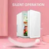 8L DeskTop Face Beauty Cosmetics Fridge Skin Care Goods Fridge Car Portable Refrigerator Freezer Cooler Warming Box For Home Use H220510