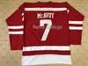 C26 Nik1 Boston University # 7 Charlie McAvoy Red Hockey Jersey Broderie Cousue Personnalisez n'importe quel nombre et nom College Jerseys