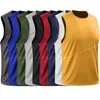 Adultes Hommes Femmes Courir Chemises En Plein Air Serré Gym Débardeur Fitness Sans Manches T-shirts Sport Exercice Basket-Ball Gilet Vêtements 554 220520