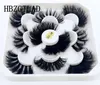 HBZGTLAD 5 pairs 8 25mm Natural 3D Fluffy false eyelashes makeup kit Mixed Mink Lashes extension Dramatic Volume fake lashes 220524