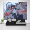 Tapisserier Boho Decor Anime Wall Hanging Tapestry Illustration Oljemålning Konst affisch Kawaii Rum Hemma Muraltapestries