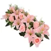 Decorative Flowers & Wreaths 80% 18Pcs Artificial Fashion Delicate DIY Rose Lily For Household Row FlowerDecorative