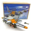 Vintage Strategic Bomber Metal Wind-up Aircraft Model Clockwork Tin Toys Collectible Classic Education Gift for Children 220325