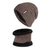 Berets Fashion Winter Beanie Hats For Women Men Hat Scarf With Thick Fleece Lined Warm Chenille Knit Cap Solid Color Skull Caps Neck