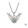 H￤nge halsband mode sier hjort ￤lg halsband moissanite zirkon gev￤r damer lyxiga smycken hjewelry droppleverans h￤ngen dhfzt