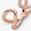 Anello infinito aperto avvolto in argento sterling 100% 925 per fedi nuziali da donna Accessori per gioielli di fidanzamento di moda