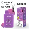 Vapor Puff 800 Boîte de vape jetable E-cigarettes Puffs Puffs Tastefog Smoke Pod 2ml 550mAh 15 Flavour TPD Certificat Electronic Cigarette Wholesale