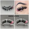 Kolorowe rzęsy Wispy Fluffy Glitter Faux 3D Mink Lash pędzel do rozświetlacza do codziennego makijażu