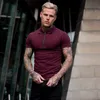 Męskie Lato Solidna koszula polo z krótkim rękawem Slim Fit Polos Fashion Streetwear Topy Mężczyźni Bawełna Fitness Sport Casual Golf Koszulki 220408