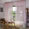 Tenda trasparente jacquard in stile europeo Decorazione domestica per soggiorno Voile Tulle Camera da letto Pannello Trattamento finestra W220421