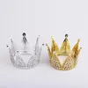 2021 Metal Pearl Happy Birthday Cake Toppers Shining Mini Crown Cake Topper Sweet Party Dekoration