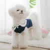 犬のアパレルペット服セーラーカラーシャツ服犬スーパー小さな服かわいいカジュアル春夏青ピンクピンクTシャツロパペロドグ