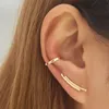 Clip-on skruv tillbaka Bohemian ingen piercing kristall strass öron manschett wrap stud clip örhängen för kvinnor flicka 2022 trendiga smycken bijouxclip-