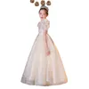 Robe de fille de fleur mignonne pour mariage bling sequin halter tutu longueur coule de bal robe de balle pas cher de petites filles