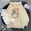 Mój sąsiad Totoro Haruku Blukie Studio Ghibli Kawaii bluza Miyazaki Hayao zabawne kreskówki z kapturem żeńskie szkielet ludzki szkielet Królik Nowy Miyazaki Totoro 80