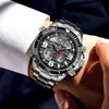 Zegarki męskie Foxbox Dual Stael Stal Stael Sport zegarek dla mężczyzn Wodoodporny zegar daty Relogio Masculinobox 220530