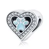 Оригинальный Fit Pandora Sterling Silver Bears Bracelet Bears New S925 Love Heart Charm Classic Par