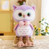 25cm cute owl plush toy doll girl sleeping with doll pillow on bed