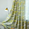 Simple Europe Blackout Printing Cotton Polyester Curtain för sovrum Aloe Husverkningsmönster vardagsrumsstudie Gardin W220421