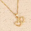 Naszyjnik Wisianek Serca Kobiety Złota Kolor Biżuteria Doskonała prezent Miłość Biżuteria Łańcuch Walentynki Prezent183U
