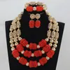 Brincos colar de jóias de noiva Amazing Women Red Jewelry Sets