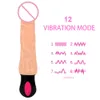 12 Modo de Silikon Macio Flexvel Enorme Realista Vibrador Masturbao Feminino Aquecimento Vajina Massageador Brinquedos Sexyuais Para A Mu