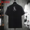 RUIHUO T-shirt da uomo stile giapponese moda streetwear maglietta nera hip-hop da uomo maglietta abbigliamento giapponese uomo M-5XL 220504