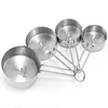 kitchen tools Stainless steel measuring cup spoon 4-piece set of three-color series baking weighing cups LK206