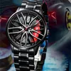 Wristwatches Men's Watches Waterproof Wheel Watch Car Rim Quartz Sports For Men Clock Relogio Masculino Volks CarWristwatches