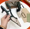 Bayan Seksi Düşük Topuk Sandalet Tül Taklidi Patiska Moda Kadın Elbise Ayakkabı Lüks Tasarımcılar Parti Küçük Kare Kafa Yavru Topuk Geri Kayış Sandalet