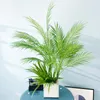 Flores decorativas grinaldas de 98 cm de grande palmeira artificial de plantas altas tropicais folhas verdes de folhas verdes de folhas moídas para casa casado