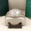 Full Diamond Silver Roman President Watch 2288238 Orologio da polso automatico da uomo