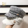 Berets Autumn Women Casual Hat Flat Military Caps Vintage Octagonal Hats For Solid Sboy