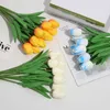 13 colores simulación Mini PU tulipán flor artificial flores falsas hogar boda decoración flor