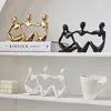 Nordic Büro Schreibtisch Zubehör Denker Figur Statue Luxus Wohnzimmer Dekoration Wohnkultur Kunst Desktop Skulptur Handwerk 220628