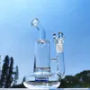 10 Inç Temizle Kasırga Cam Su Borusu Bong Nargile Boruları Bongs Tütün Sigara Dab Rig Kuleleri Fıskiye 18mm Ejderha Pençesi Kase Yerel Depo