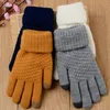 Winter Touch Screen Gloves Women Men Warm Stretch Knit Mittens Imitation Wool Full Finger Guantes Female Crochet Luvas Thicken