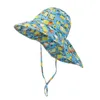 Cappello da pescatore per bebè primavera estate Cappello da sole per bambini regolabile stampato in cartone animato con berretto da pescatore con visiera da ragazzo in morbido cotone