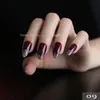 Valse nagels grijze ombre Franse glitter ab short stiletto uv gel naakt naakte nep zwart glans vinger rode nagelpunt tip roze handmadefalse