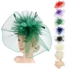 Party Headband 2019 Fascinator Hat Flower Feather Mesh Tea Party Hairband For Women T20062029423602412