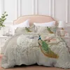 침구 세트 Peacock Deluxe Quilt Cover 3D 세트 플로럴 조류 성인을위한 우아한 이불 킹 쌍둥이 이중 단일 전체 크기 240x220bedding