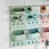 Strong Seamless Paste Bathroom Racks Storage Wall Organizer Shelf Home Multifunction Kitchen Commodity Shelves HH22-186